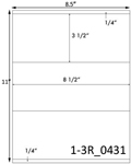 8 1/2 x 3 1/2 Rectangle <BR>Brown Kraft Printed Label Sheet<BR><B>USUALLY SHIPS IN 2-3 BUSINESS DAYS</B>
