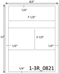 7 1/2 x 3 1/2 Rectangle <BR>Brown Kraft Printed Label Sheet<BR><B>USUALLY SHIPS IN 2-3 BUSINESS DAYS</B>