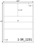 8 x 3 1/2 Rectangle<BR>Brown Kraft Printed Label Sheet<BR><B>USUALLY SHIPS IN 2-3 BUSINESS DAYS</B>