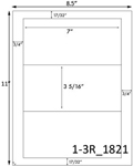 7 x 3 5/16 Rectangle <BR>Brown Kraft Printed Label Sheet<BR><B>USUALLY SHIPS IN 2-3 BUSINESS DAYS</B>