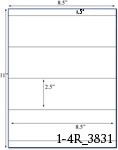 8 1/2 x 2 1/2 Rectangle <BR>Brown Kraft Printed Label Sheet<BR><B>USUALLY SHIPS IN 2-3 BUSINESS DAYS</B>