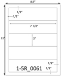 7 1/2 x 2 Rectangle <BR>Brown Kraft Printed Label Sheet<BR><B>USUALLY SHIPS IN 2-3 BUSINESS DAYS</B>