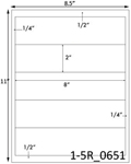 8 x 2 Rectangle <BR>Brown Kraft Printed Label Sheet<BR><B>USUALLY SHIPS IN 2-3 BUSINESS DAYS</B>