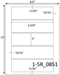 6 5/8 x 2 Rectangle <BR>Brown Kraft Printed Label Sheet<BR><B>USUALLY SHIPS IN 2-3 BUSINESS DAYS</B>