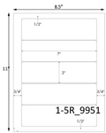 7 x 2 Rectangle <BR>Brown Kraft Printed Label Sheet<BR><B>USUALLY SHIPS IN 2-3 BUSINESS DAYS</B>