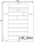 5 1/2 x 1 Rectangle <BR>Brown Kraft Printed Label Sheet<BR><B>USUALLY SHIPS IN 2-3 BUSINESS DAYS</B>