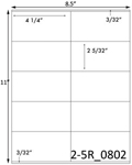 4 1/4 x 2 5/32 Rectangle <BR>Brown Kraft Printed Label Sheet<BR><B>USUALLY SHIPS IN 2-3 BUSINESS DAYS</B>