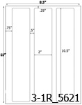 2 x 10.5 Rectangle <BR>Light Brown Kraft Printed Label Sheet<BR><B>USUALLY SHIPS IN 2-3 BUSINESS DAYS</B>