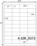 2 x 1 Rectangle <BR>Clear Matte Polyester Printed Label Sheet<BR><B>USUALLY SHIPS IN 2-3 BUSINESS DAYS</B>
