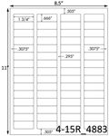 1 3/4 x 2/3 Rectangle<BR>Clear Matte Polyester Printed Label Sheet<BR><B>USUALLY SHIPS IN 2-3 BUSINESS DAYS</B>