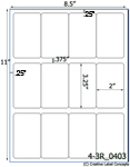 2 x 3 1/4 Rectangle<BR>Clear Matte Polyester Printed Label Sheet<BR><B>USUALLY SHIPS IN 2-3 BUSINESS DAYS</B>