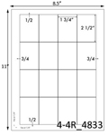 1 3/4 x 2 1/2 Rectangle <BR>Clear Matte Polyester Printed Label Sheet<BR><B>USUALLY SHIPS IN 2-3 BUSINESS DAYS</B>