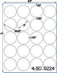 2 Diameter Round Clear Matte Polyester Laser Label Sheet<BR><B>USUALLY SHIPS SAME DAY</B>