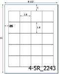 1.8 x 1.8 Rectangle<BR>Clear Matte Polyester Printed Label Sheet<BR><B>USUALLY SHIPS IN 2-3 BUSINESS DAYS</B>
