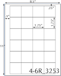 1 3/4 x 1 3/4 Square<BR>Clear Matte Polyester Printed Label Sheet<BR><B>USUALLY SHIPS IN 2-3 BUSINESS DAYS</B>