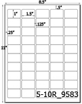 1 1/2 x 1 Rectangle (rounded corners) <BR>Clear Matte Polyester Printed Label Sheet<BR><B>USUALLY SHIPS IN 2-3 BUSINESS DAYS</B>