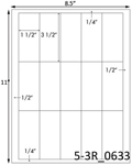1 1/2 x 3 1/2 Rectangle<BR>Clear Matte Polyester Printed Label Sheet<BR><B>USUALLY SHIPS IN 2-3 BUSINESS DAYS</B>