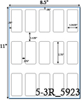 1 5/16 x 2 3/4 Rectangle<BR>Clear Matte Polyester Printed Label Sheet<BR><B>USUALLY SHIPS IN 2-3 BUSINESS DAYS</B>