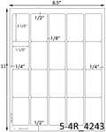 1 1/2 x 2 1/2 Rectangle<BR>Clear Matte Polyester Printed Label Sheet<BR><B>USUALLY SHIPS IN 2-3 BUSINESS DAYS</B>