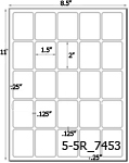1 1/2 x 2 Rectangle<BR>Clear Matte Polyester Printed Label Sheet<BR><B>USUALLY SHIPS IN 2-3 BUSINESS DAYS</B>