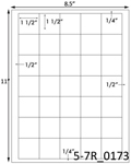 1 1/2 x 1 1/2 Square<BR>Clear Matte Polyester Printed Label Sheet<BR><B>USUALLY SHIPS IN 2-3 BUSINESS DAYS</B>