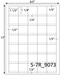 1 1/2 x 1 1/2 Square w/perfs (Price Label)<BR>Clear Matte Polyester Printed Label Sheet<BR><B>USUALLY SHIPS IN 2-3 BUSINESS DAYS</B>