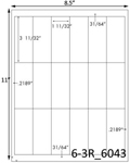 1 11/32 x 3 11/32 Rectangle <BR>Clear Matte Polyester Printed Label Sheet<BR><B>USUALLY SHIPS IN 2-3 BUSINESS DAYS</B>