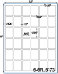 1 1/4 x 1 5/8 Rectangle<BR>Clear Matte Polyester Printed Label Sheet<BR><B>USUALLY SHIPS IN 2-3 BUSINESS DAYS</B>