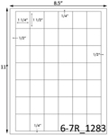 1 1/4 x 1 1/2 Rectangle <BR>Clear Matte Polyester Printed Label Sheet<BR><B>USUALLY SHIPS IN 2-3 BUSINESS DAYS</B>