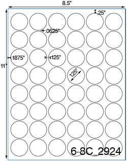 1 1/4 Diameter Round Light Brown Kraft Label Sheet<BR><B>USUALLY SHIPS SAME DAY</B>