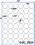 1 1/4 Diameter Round Light Brown Kraft Label Sheet<BR><B>USUALLY SHIPS SAME DAY</B>