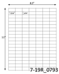 1.214 x .579 Rectangle <BR>Clear Matte Polyester Printed Label Sheet<BR><B>USUALLY SHIPS IN 2-3 BUSINESS DAYS</B>