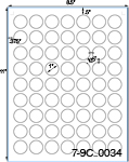 1 Diameter Round Circle<BR>White Water-resistant Polyester Printed Label Sheet<BR><B>USUALLY SHIPS IN 2-3 BUSINESS DAYS</B>