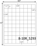 1 x 1 Square<BR>Clear Matte Polyester Printed Label Sheet<BR><B>USUALLY SHIPS IN 2-3 BUSINESS DAYS</B>