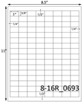 1 x 5/8 Rectangle <BR>Clear Matte Polyester Printed Label Sheet<BR><B>USUALLY SHIPS IN 2-3 BUSINESS DAYS</B>