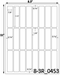 7/8 x 3 3/8 Rectangle <BR>Clear Matte Polyester Printed Label Sheet<BR><B>USUALLY SHIPS IN 2-3 BUSINESS DAYS</B>