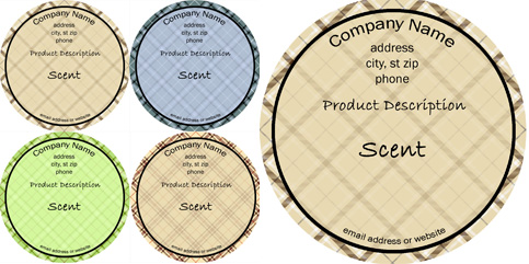 Quick Build Candle Label -30302 Plaid <BR><B>USUALLY SHIPS WITHIN 24-48 HRS</B>