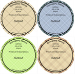 Quick Build Candle Label -30302 Plaid <BR><B>USUALLY SHIPS WITHIN 24-48 HRS</B>