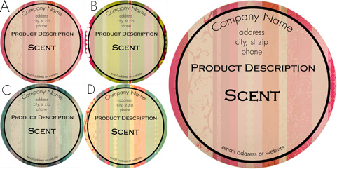 Quick Build Candle Label -30303 Grunge Stripes <BR><B>USUALLY SHIPS WITHIN 24-48 HRS</B>