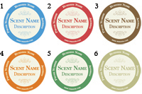 Quick Candle Label - Round Design 600<BR><B>USUALLY SHIPS WITHIN 24-48 HRS</B>