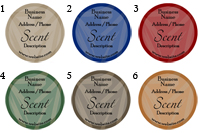 Quick Candle Label - Round Design 690<BR><B>USUALLY SHIPS WITHIN 24-48 HRS</B>