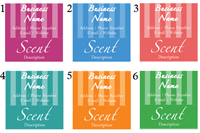 Quick Candle Label - Square Design 631<BR><B>USUALLY SHIPS WITHIN 24-48 HRS</B>