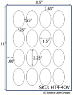 1.5 x 2.25 Oval Hang Tag Sheet (die-cut white c...