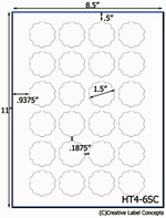 1.5 Diameter Scallop Shape Hang Tag Sheet (die-...