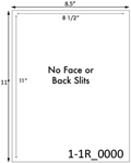 8 1/2 x 11 Rectangle Natural Ivory Label Sheet w/ no face or back slit<BR><B>USUALLY SHIPS SAME DAY</B>