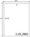 8 x 10 3/8 Rectangle White Label Sheet<BR><B>USUALLY SHIPS SAME DAY</B>