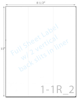 8 1/2 x 11 Rectangle Clear Gloss Polyester Inkjet Label Sheet w/ 2 vert back slits (crack back)<BR><B>USUALLY SHIPS SAME DAY</B>