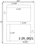 6 1/2 x 4 1/2 Rectangle White Label Sheet<BR><B>USUALLY SHIPS SAME DAY</B>