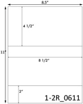 8 1/2 x 4 1/2 Rectangle White Label Sheet<BR><B>USUALLY SHIPS SAME DAY</B>