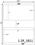 8 x 4 Rectangle White Label Sheet<BR><B>USUALLY SHIPS SAME DAY</B>